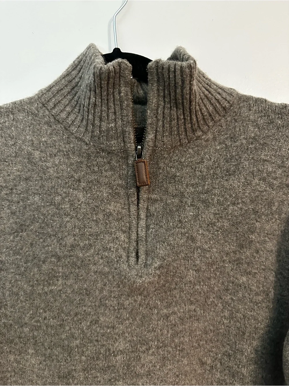 J Crew 100 % Lambswool 1/4 Quarter Zip Sweater Men’s Large Long Sleeve